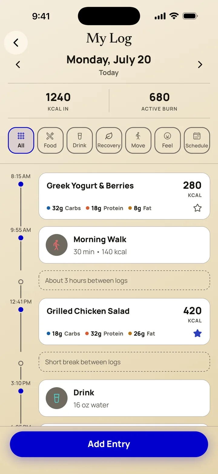 My Log in Pali &mdash; one running view of the day.