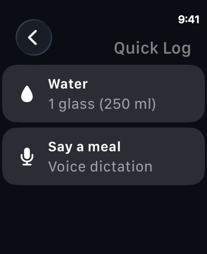Logging from Pali on Apple Watch.